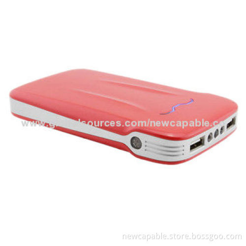 Racing Car Style Power Bank with 10,000mAh and Dual-USB Output